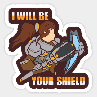 I will be your shield Brigitte Overwatch Sticker